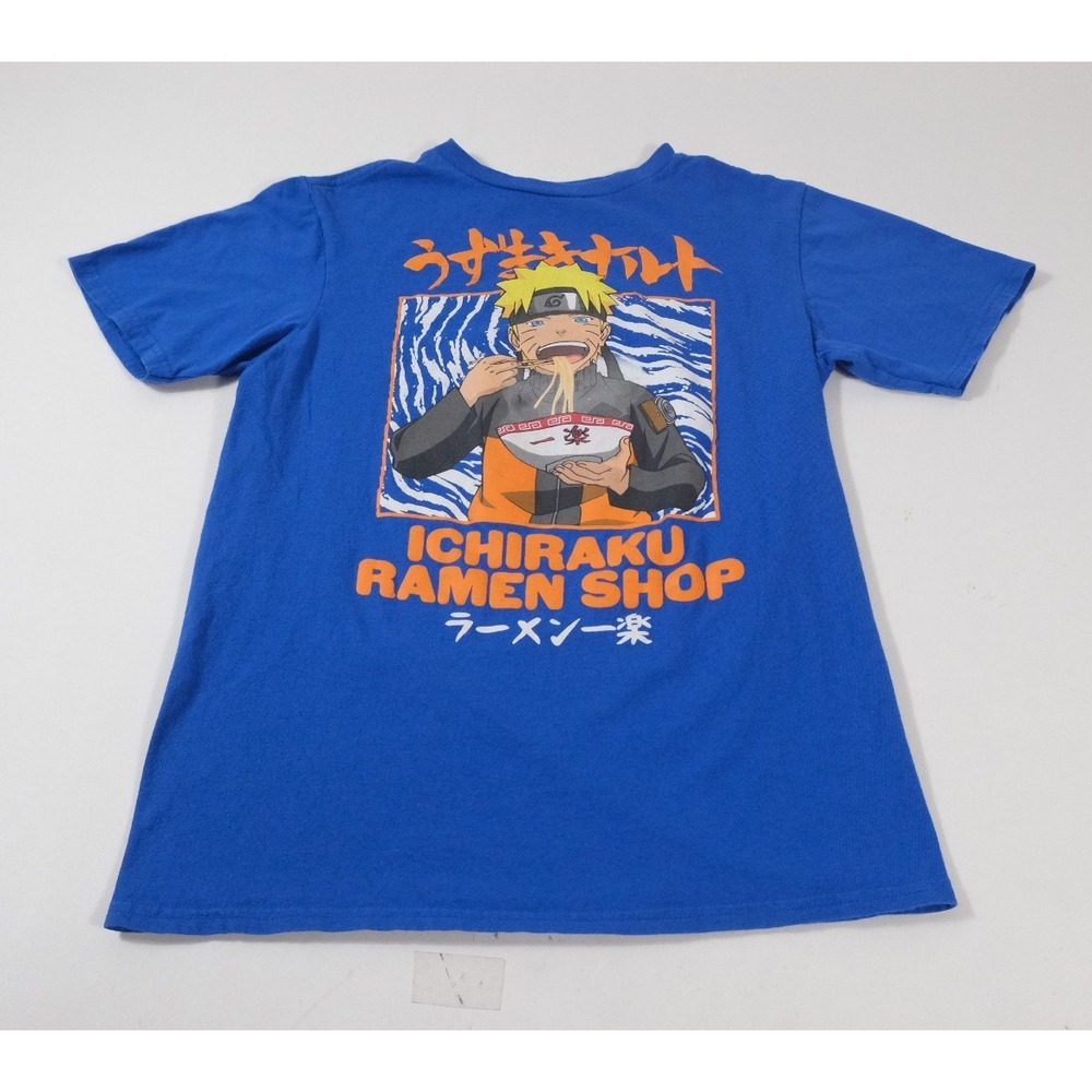 Naruto T Shirt Kids XL Blue Ichiraku‎ Ramen Shop Graphic Tee Anime Shippuden